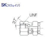 ユニファイメスねじユニオン継手