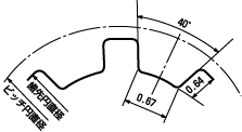 タイミングプーリMXLタイププーリ歯形寸法